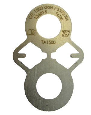 photo d'une plaquette test de point d'ancrage